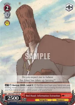 Red Hood: Information Extraction 「BNJ/SX01-T05」「EN」