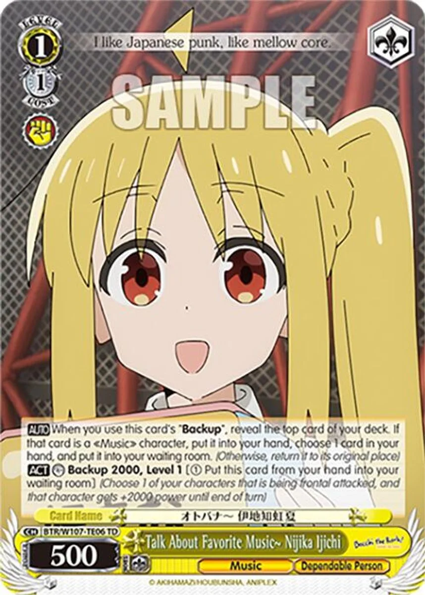 Talk About Favorite Music~ Nijika Ijichi 「BTR/W107-TE06」「EN」