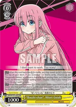 "Bocchi-chan", Hitori Gotoh #BTR/W107-E002 · Weiss Schwarz