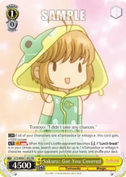 Sakura: Got You Covered #CCS/WX01-002 · Weiss Schwarz