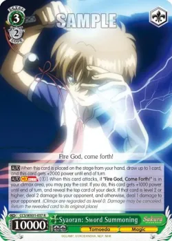 Syaoran: Sword Summoning #CCS/WX01-037 · Weiss Schwarz