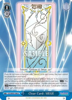 Clear Card: SIEGE 「CCS/WX01-096」「EN」