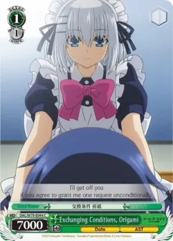 Exchanging Conditions, Origami #DAL/W79-E044 · Weiss Schwarz