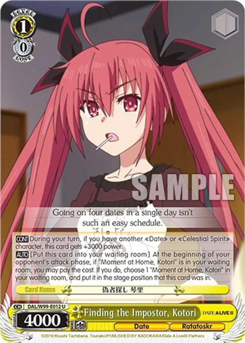 Finding the Impostor, Kotori 「DAL/W99-E012」「EN」