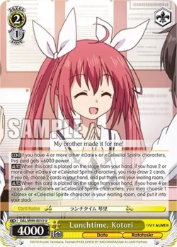 Lunchtime, Kotori #DAL/W99-E013 · Weiss Schwarz