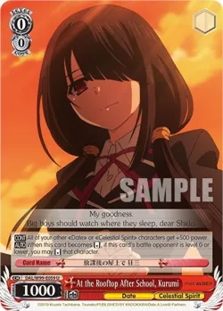 At the Rooftop After School, Kurumi 「DAL/W99-E059」「EN」