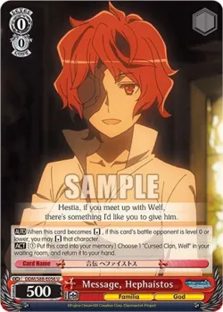 Message, Hephaistos #DDM/S88-E056 · Weiss Schwarz