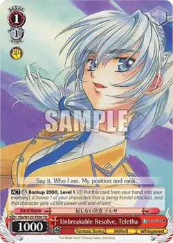 Unbreakable Resolve, Teletha #Ffp/W120-TE06 · Weiss Schwarz
