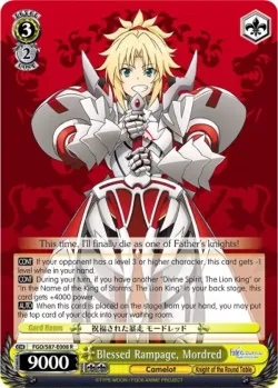 Blessed Rampage, Mordred #FGO/S87-E008 · Weiss Schwarz