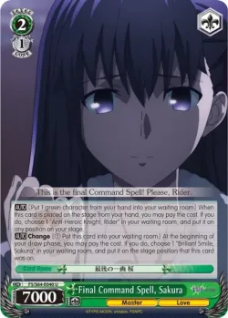 Final Command Spell, Sakura #FS/S64-E040 · Weiss Schwarz