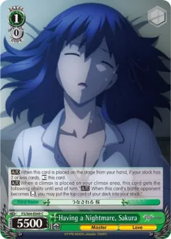 Having a Nightmare, Sakura #FS/S64-E049 · Weiss Schwarz
