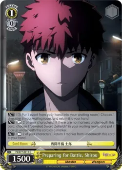Preparing for Battle, Shirou #FS/S77-E011 · Weiss Schwarz