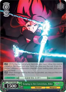 Keeping to Her Convictions, Rider #FS/S77-E018 · Weiss Schwarz