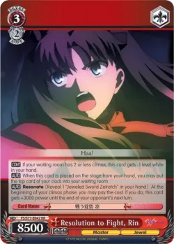 Resolution to Fight, Rin #FS/S77-E042 · Weiss Schwarz