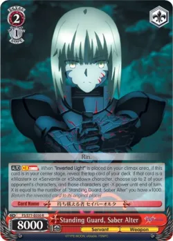 Standing Guard, Saber Alter #FS/S77-E050 · Weiss Schwarz