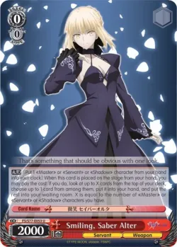 Smiling, Saber Alter #FS/S77-E053 · Weiss Schwarz