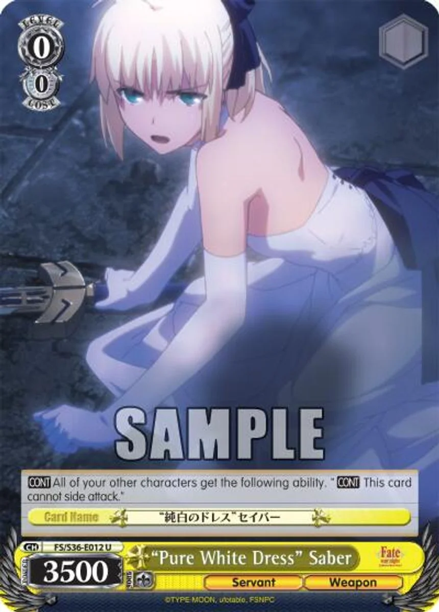 “Pure White Dress” Saber 「FS/S36-E012」「EN」