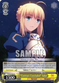 “Contract Concluded” Saber #FS/S36-E005 · Weiss Schwarz