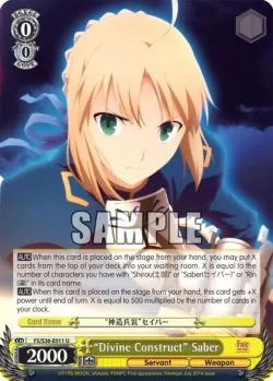 “Divine Construct” Saber #FS/S36-E011 · Weiss Schwarz
