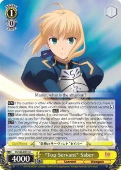 “Top Servant” Saber #FS/S36-E013 · Weiss Schwarz