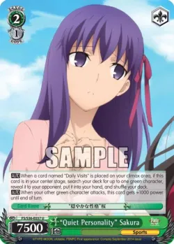 “Quiet Personality” Sakura #FS/S36-E037 · Weiss Schwarz