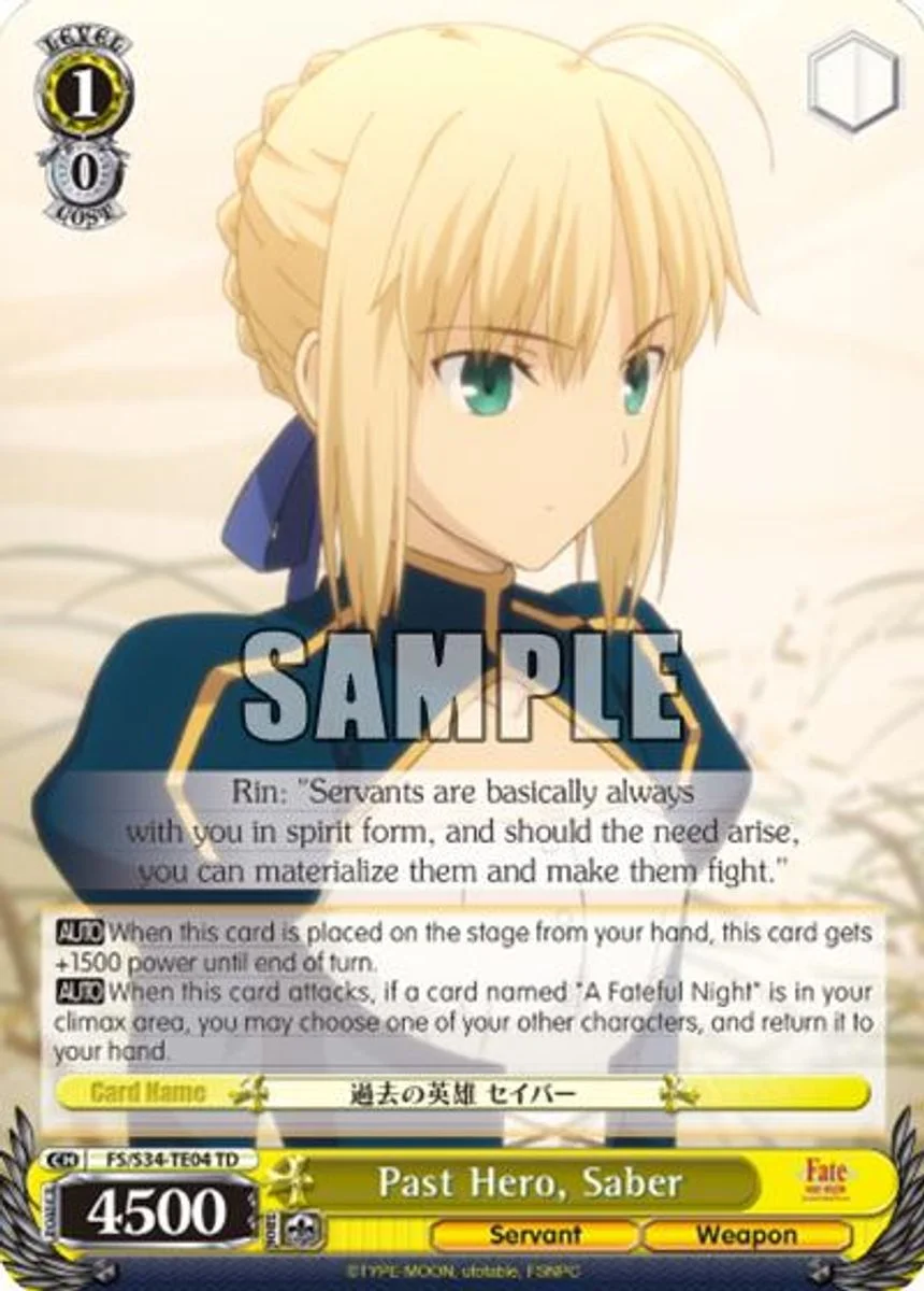 Past Hero, Saber 「FS/S34-TE04」「EN」