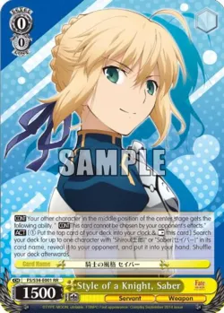 Style of a Knight, Saber #FS/S34-E001 · Weiss Schwarz