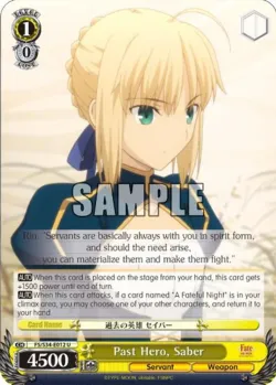Past Hero, Saber #FS/S34-E012 · Weiss Schwarz