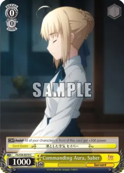 Commanding Aura, Saber #FS/S34-E019 · Weiss Schwarz