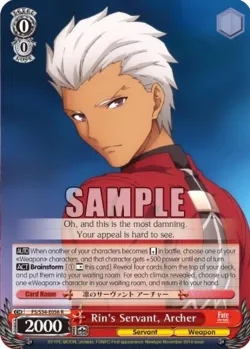 Rin's Servant, Archer #FS/S34-E056 · Weiss Schwarz