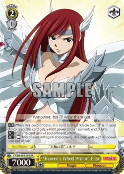 "Heaven’s Wheel Armor" Erza #FT/S02-001 · Weiss Schwarz