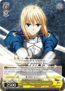 Saber - "Magic Power Unleashed" #FZ/S17-E007 · Weiss Schwarz