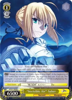 "Invisible Air" Saber #FZ/S17-E020 · Weiss Schwarz