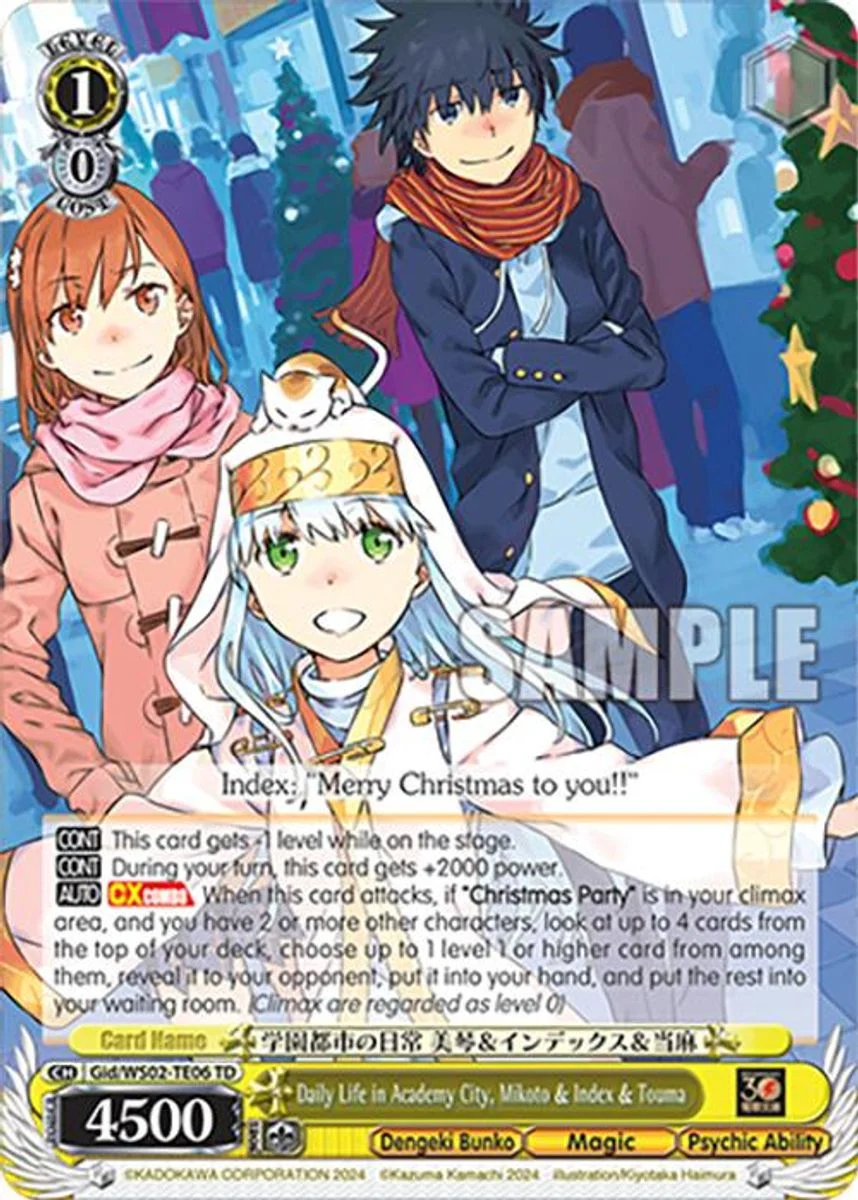 Daily Life in Academy City, Mikoto & Index & Touma 「Gid/WS02-TE06」「EN」