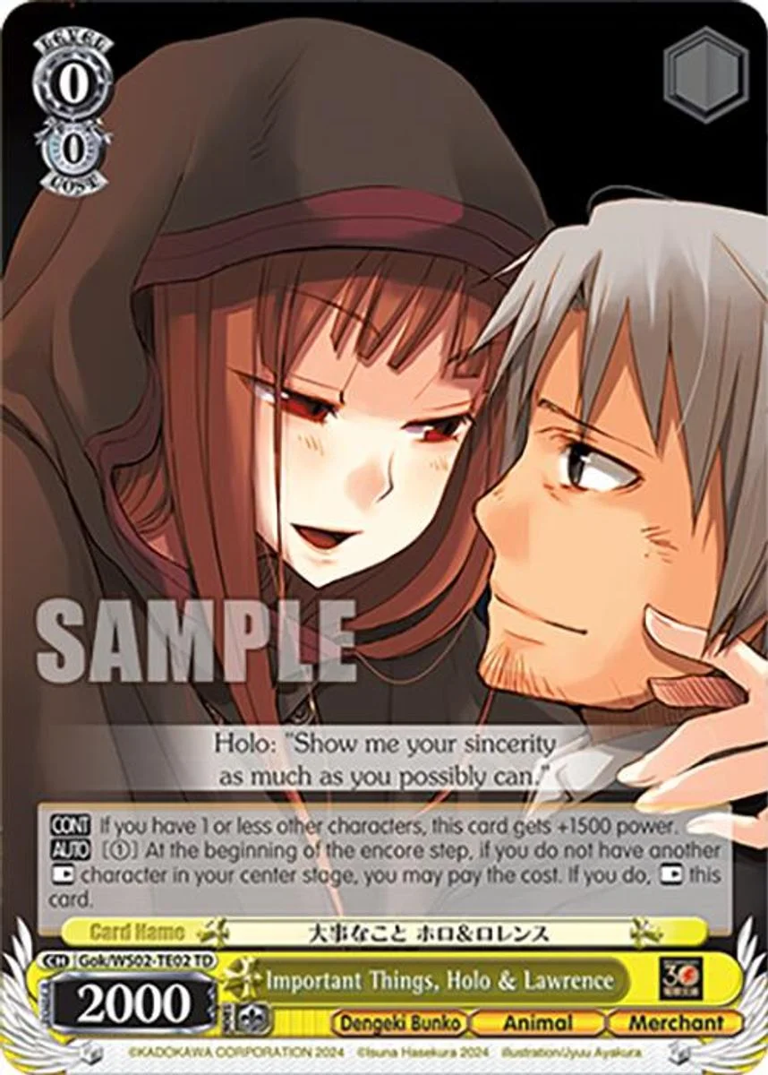 Important Things, Holo & Lawrence 「Gok/WS02-TE02」「EN」