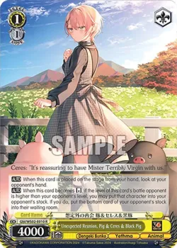 Unexpected Reunion, Pig & Ceres & Black Pig #Gbl/WS02-E010 · Weiss Schwarz