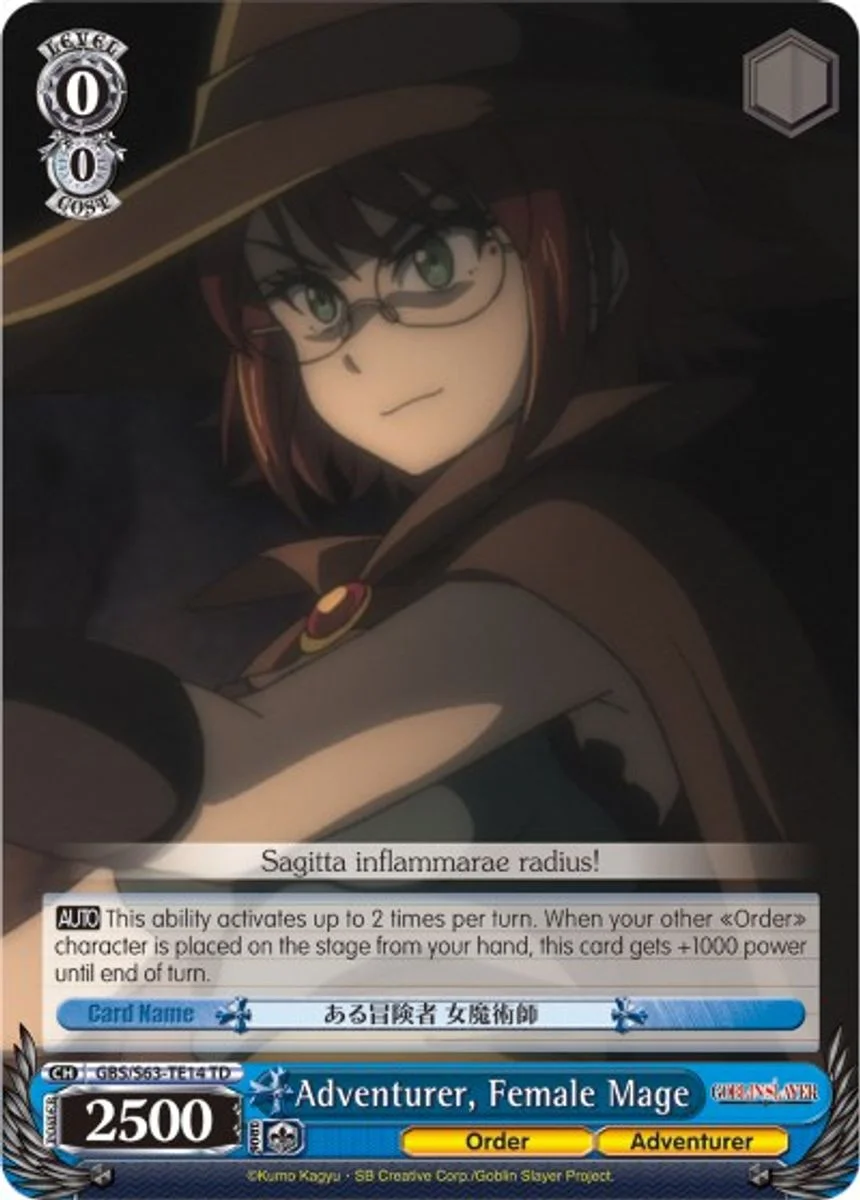 Adventurer, Female Mage 「GBS/S63-TE14」「EN」