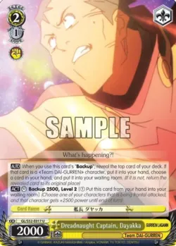 Dreadnaught Captain, Dayakka #GL/S52-E017 · Weiss Schwarz