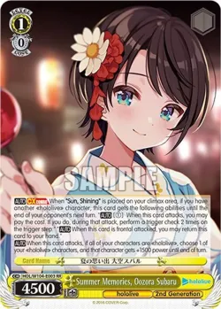Summer Memories, Oozora Subaru #HOL/W104-E003 · Weiss Schwarz