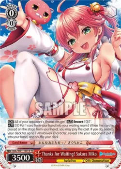 Thanks for Waiting! Sakura Miko #HOL/W91-TE013 · Weiss Schwarz