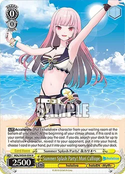 Summer Splash Party! Mori Calliope #HOL/WE44-E04 · Weiss Schwarz