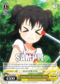 Camp with Everyone, Miria #IMC/W41-E019 · Weiss Schwarz
