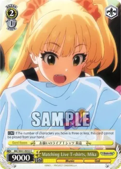 Matching Live T-shirts, Mika #IMC/W41-E032 · Weiss Schwarz