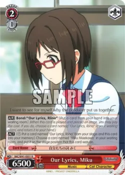 Our Lyrics, Miku #IMC/W41-E051 · Weiss Schwarz