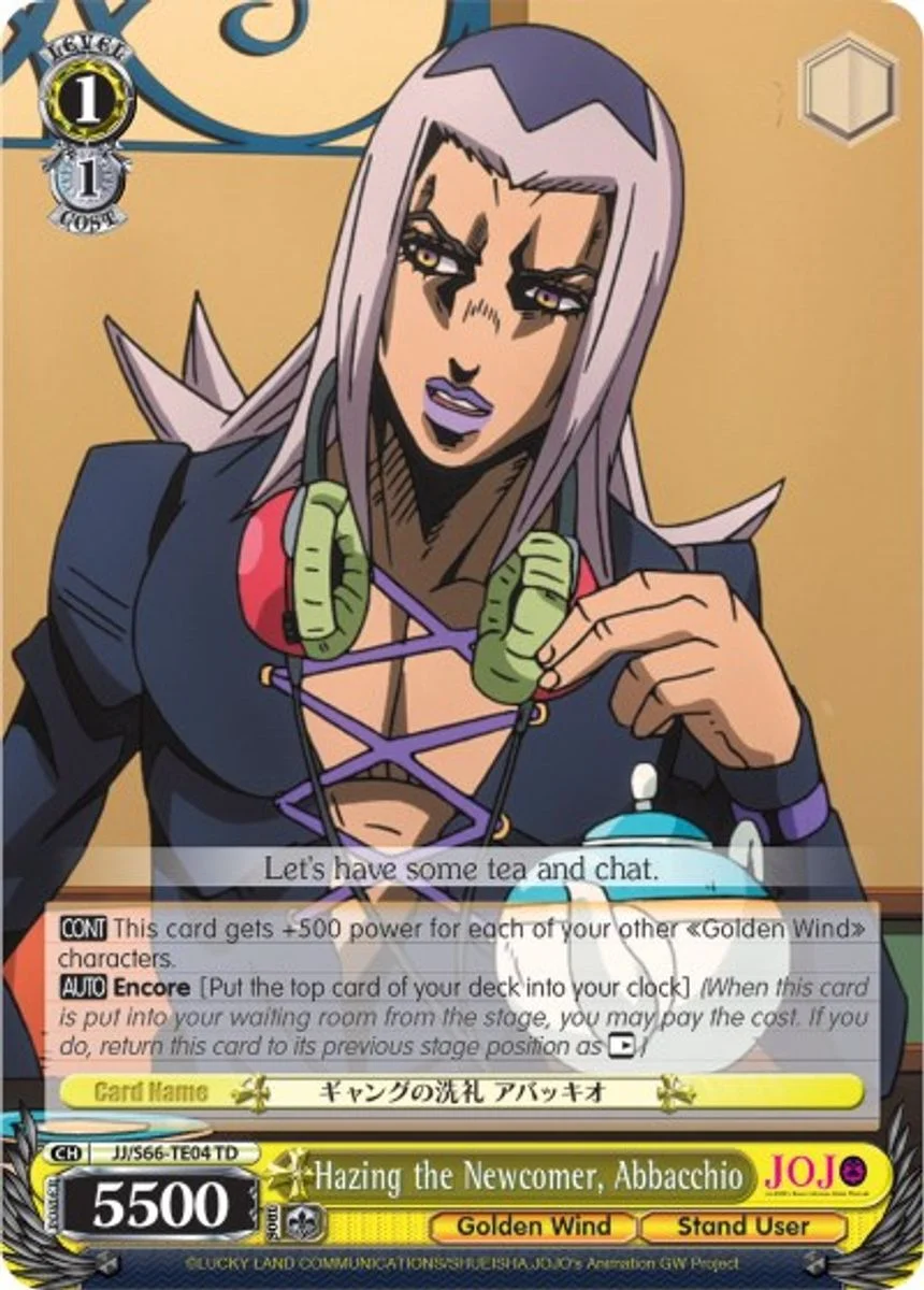Hazing the Newcomer, Abbacchio 「JJ/S66-TE04」「EN」
