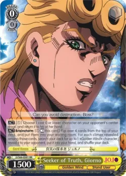 Seeker of Truth, Giorno #JJ/S66-E001 · Weiss Schwarz