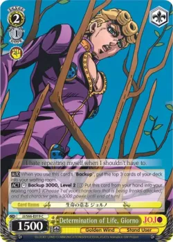 Determination of Life, Giorno #JJ/S66-E019 · Weiss Schwarz