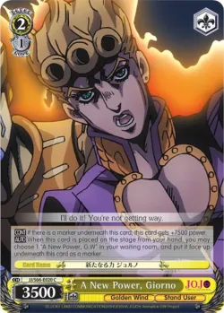 A New Power, Giorno #JJ/S66-E020 · Weiss Schwarz