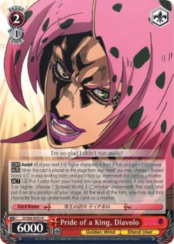 Pride of a King, Diavolo #JJ/S66-E053 · Weiss Schwarz