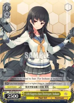 12th Kagero-class Destroyer, Isokaze #KC/S31-E011 · Weiss Schwarz